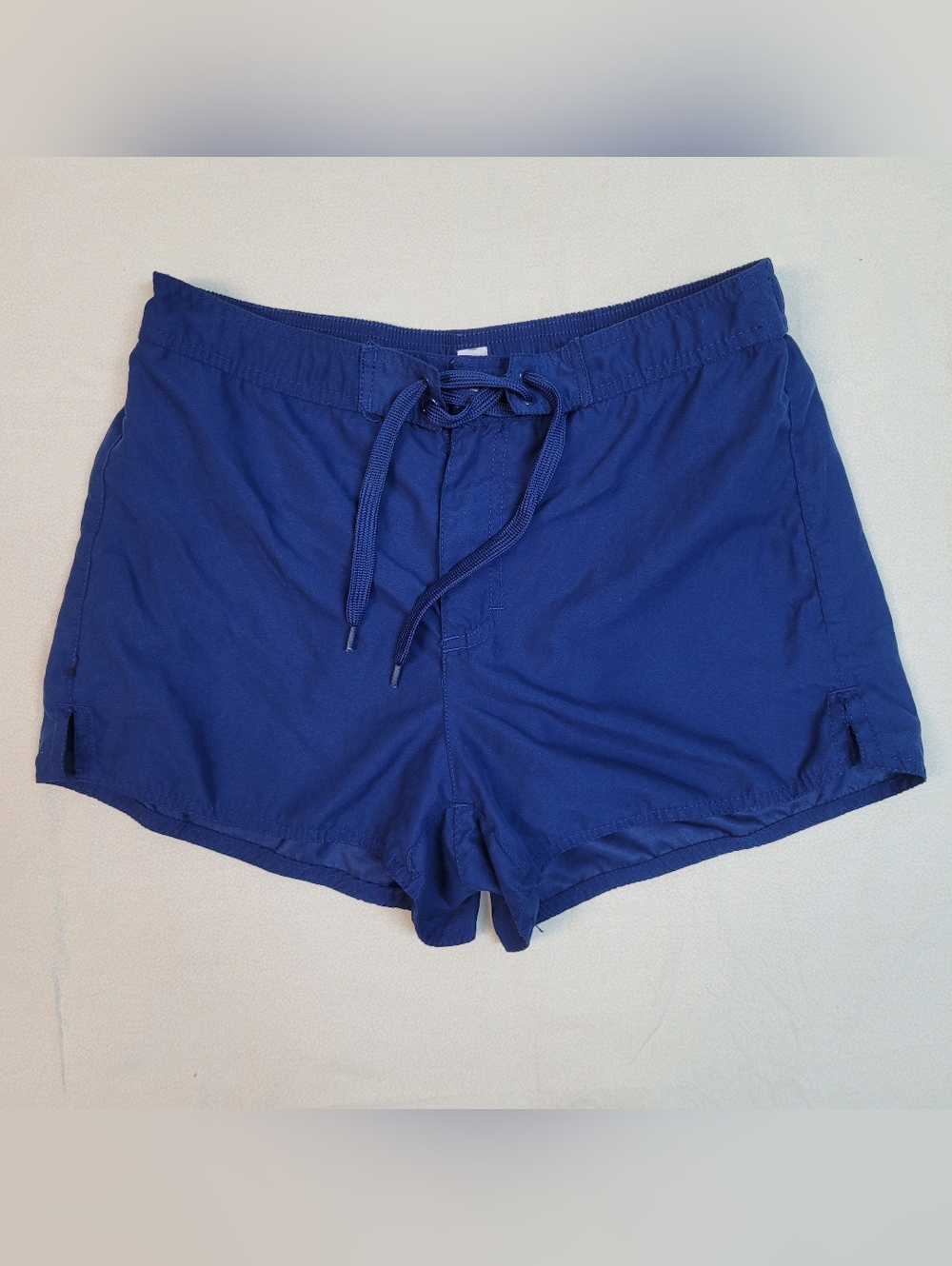 Womens Sz 8 Drawstring Swim/Beach Board Shorts Bikini Blue Summer Vacation Pool